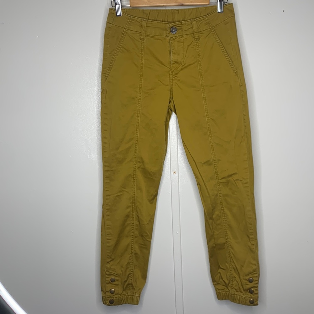 CAbi Olive Green Track Jogger Pants